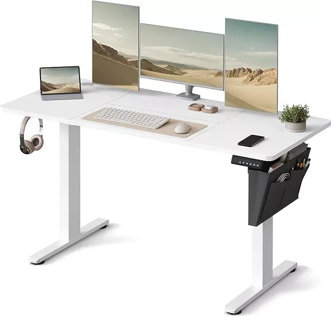 Elektricky nastavitelný psací stůl Vasagle Foral 140 cm bílý