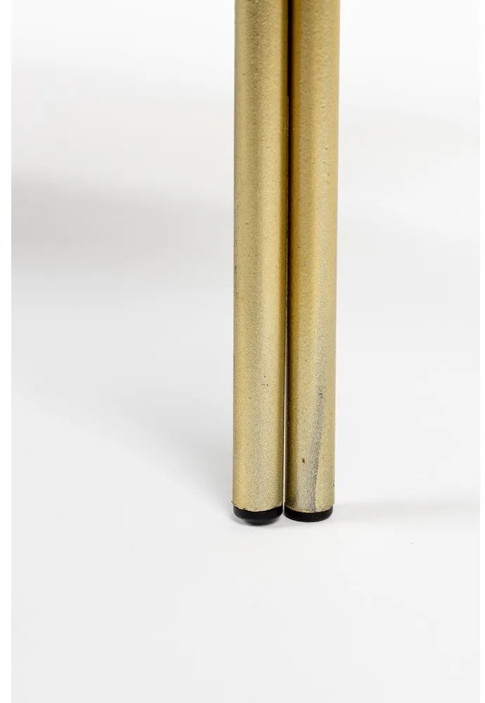 Čierna/v zlatej farbe kovová knižnica 80x89x35 cm Liah – White Label