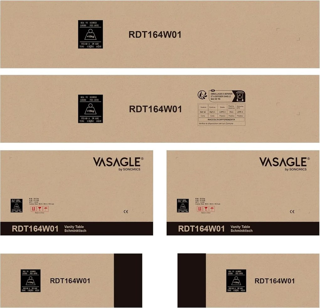 Toaletný stolík s LED osvetlením, nastaviteľným jasom, biely