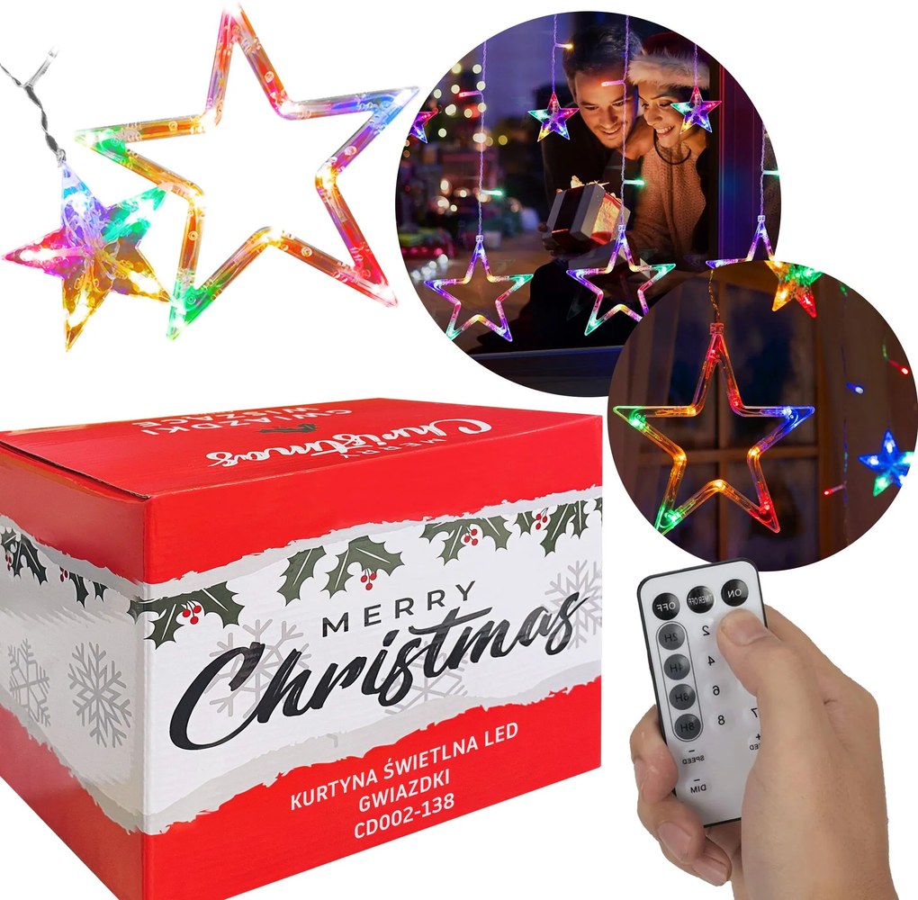 Tutumi Tutumi, LED hviezdna girlanda 3m + ovládač CD002-138, CHR-00329