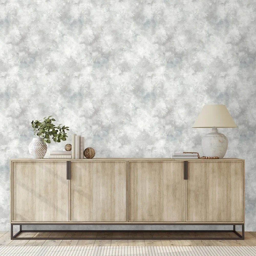 Samolepiaca tapeta jemné sivé akvarelové mraky