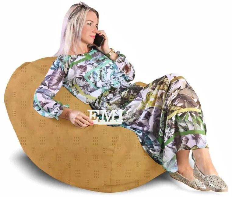 Sedací vak hruška semišová Relax EMI