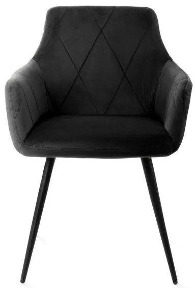 Jedálenská stolička FELLICE zamatová čierna ALL 847276