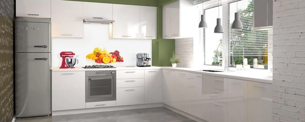 Závesná kuchynská skrinka VITO - 80x72x30 cm - biela lesklá