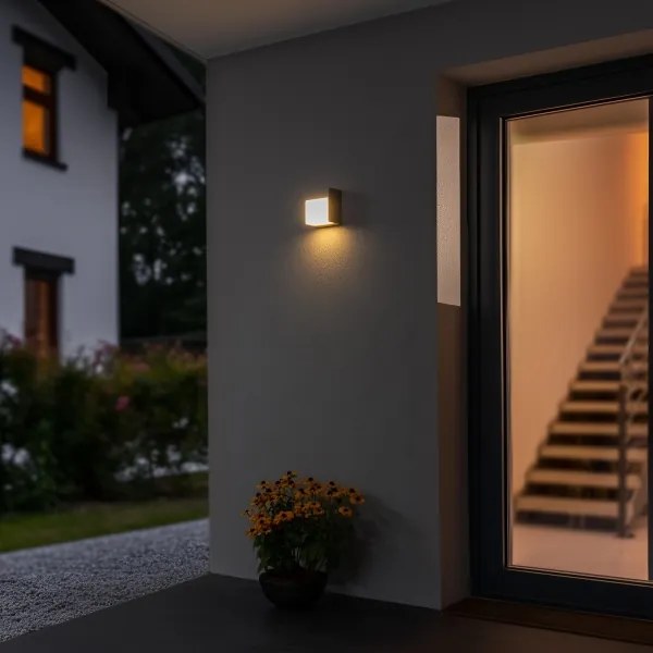 Brilagi - LED Vonkajšie nástenné svietidlo TERNI LED/12W/230V šedá IP44