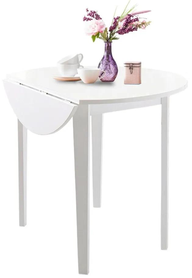 Biely skladací jedálenský stôl Støraa Trento Quer, ⌀ 92 cm