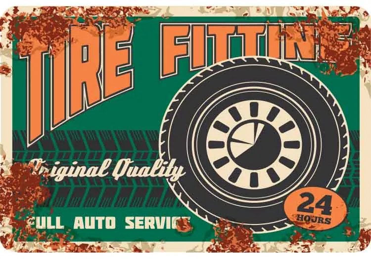 Ceduľa Tire Fitting