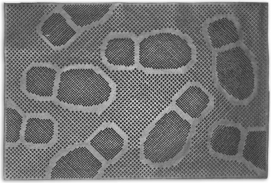 Home Elements Vonkajšia vstupná rohožka Foot steps - čierna 40 x 60 cm