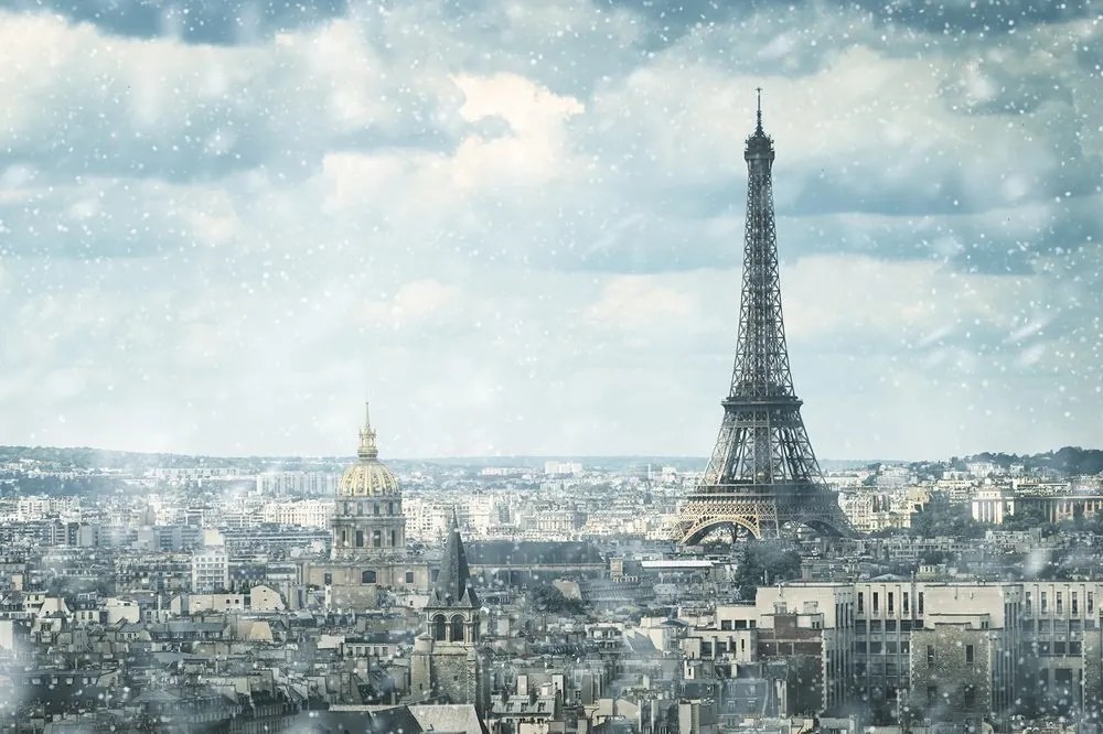 Fototapeta zimný Paríž - 300x200