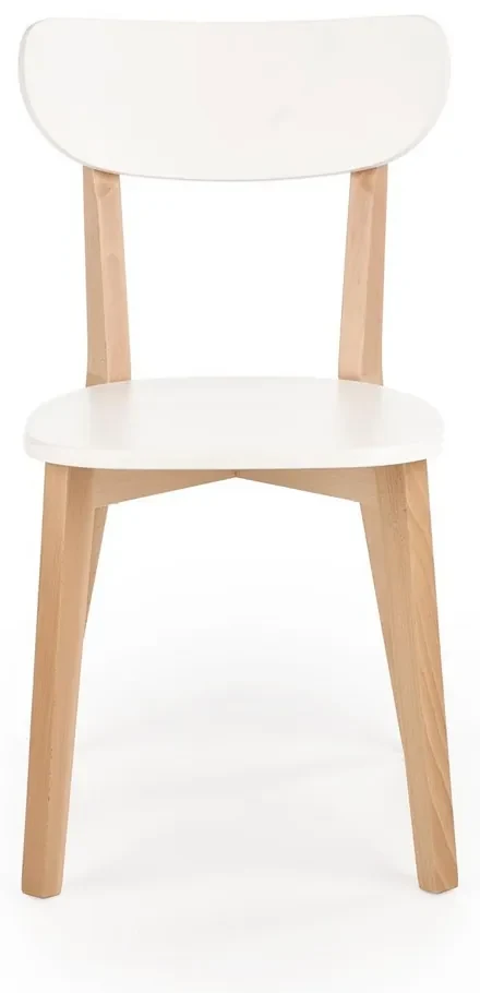 Jedálenská stolička Buggi, biela / buk
