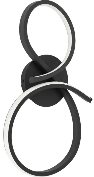 Eglo 901268 - LED Nástenné svietidlo SERPINS LED/11,4W/230V 3000K čierna