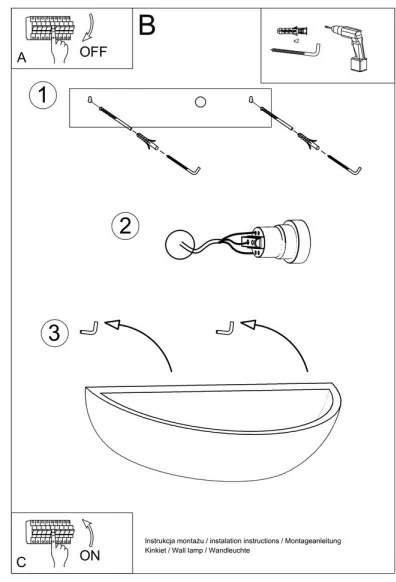 Nástenné svietidlo OSKAR 1xE27/60W/230V