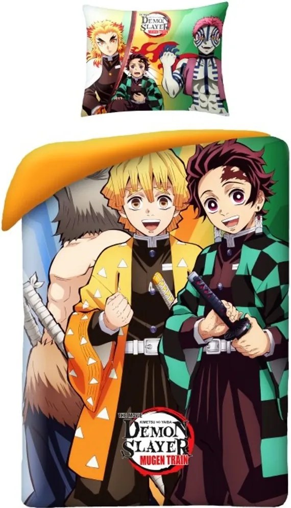 Bavlnené posteľné obliečky Demon Slayer - Mugen Train