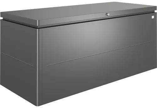 Záhradný box na podušky Biohort LoungeBox 200, 200x84x88,5 cm tmavosivý metalický