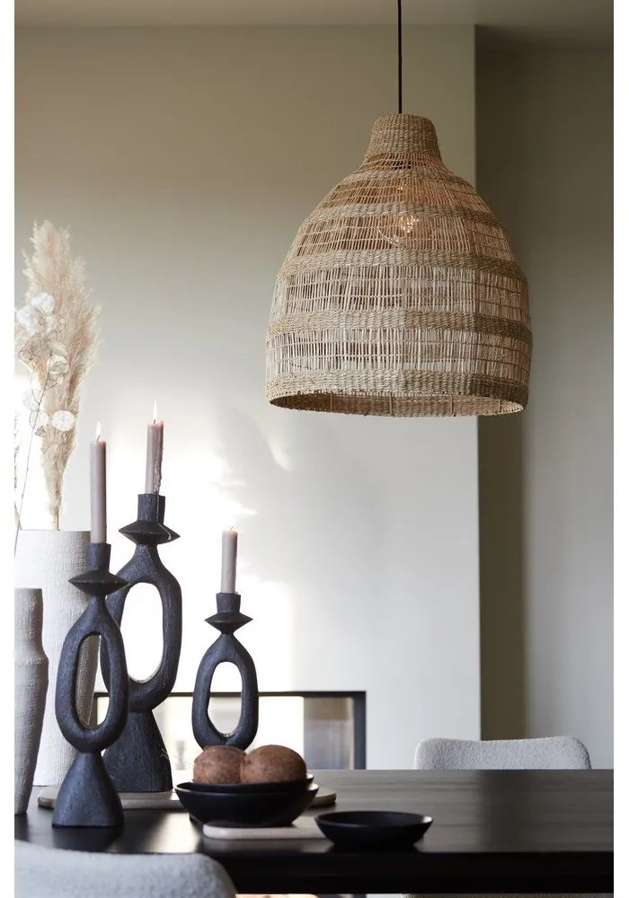 Závesné svietidlo v prírodnej farbe s tienidlom z morskej trávy ø 50 cm Sagar – Light &amp; Living