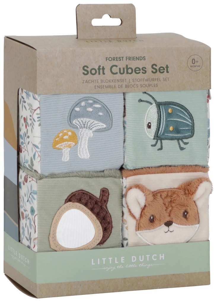 Kocky textilné 4 ks Forest Friends
