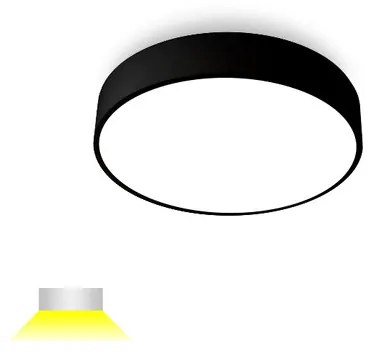 LED2 1110333 Stropné LED svietidlo RINGO 35 P, 34W, 2560 lm, 3000 K, D 35 x V 9,2 cm, čierne