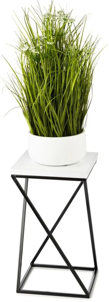 Kvetinový stojan LOFT II 40 cm čierny/biely