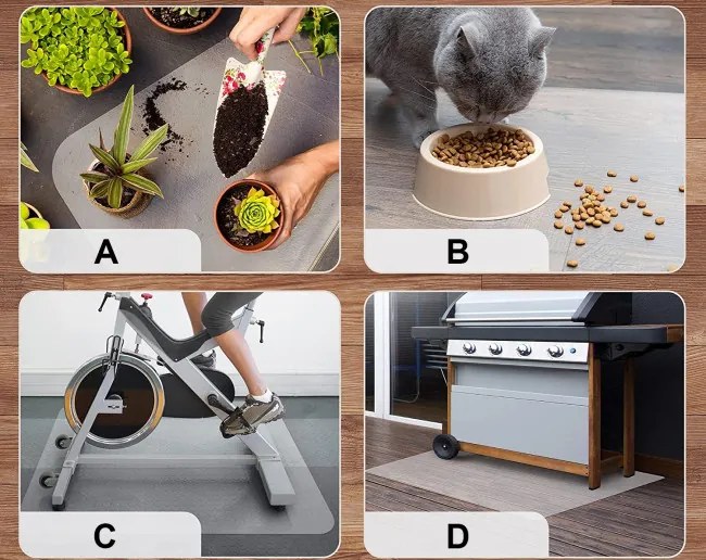 Podložka pod stoličku 120x90 cm priesvitná