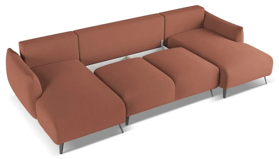 Ružová rohová pohovka Malie – Makamii