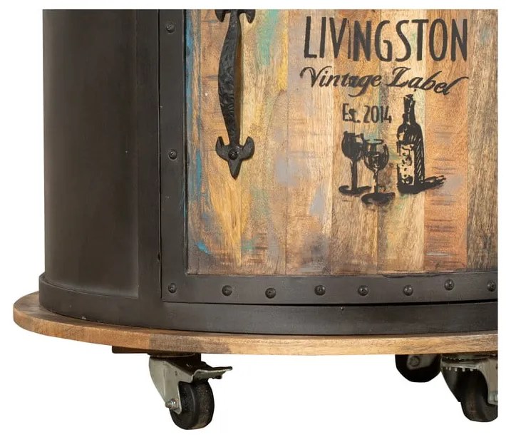 Čierna kovová vinotéka na 9 fliaš, 60x85 cm Luni – Interia Home & Living