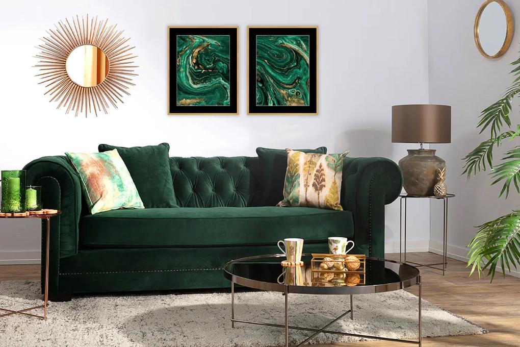 Obraz Abstract Green&amp;Gold II 40 x 50cm