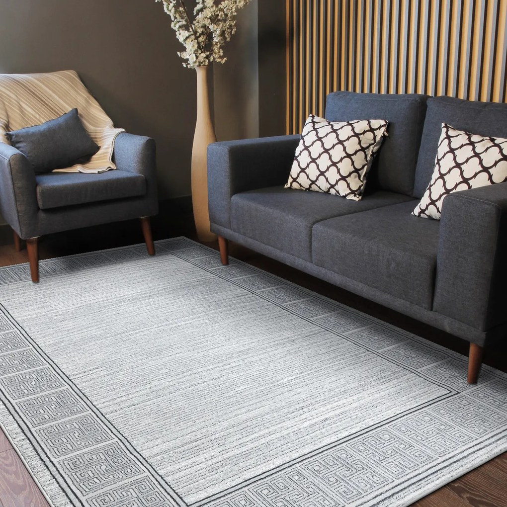 Dywany Łuszczów, Kusový koberec Allure 8783 l.grey/white, 160x220, šedá, kancelária