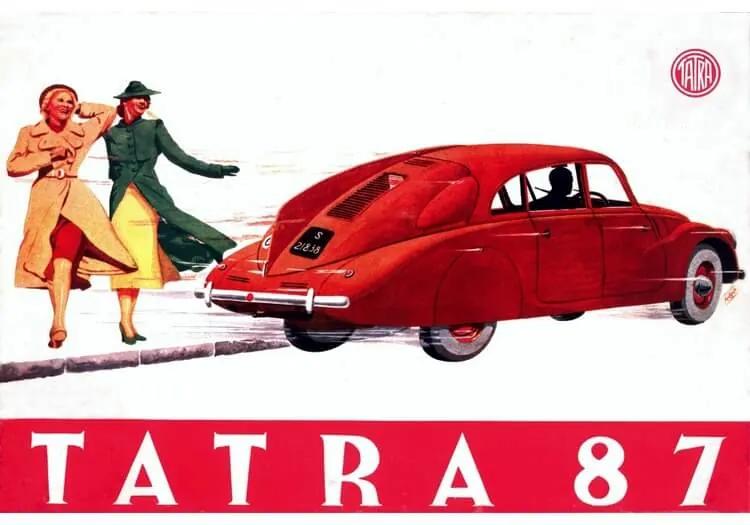 Ceduľa auto Tatra 87