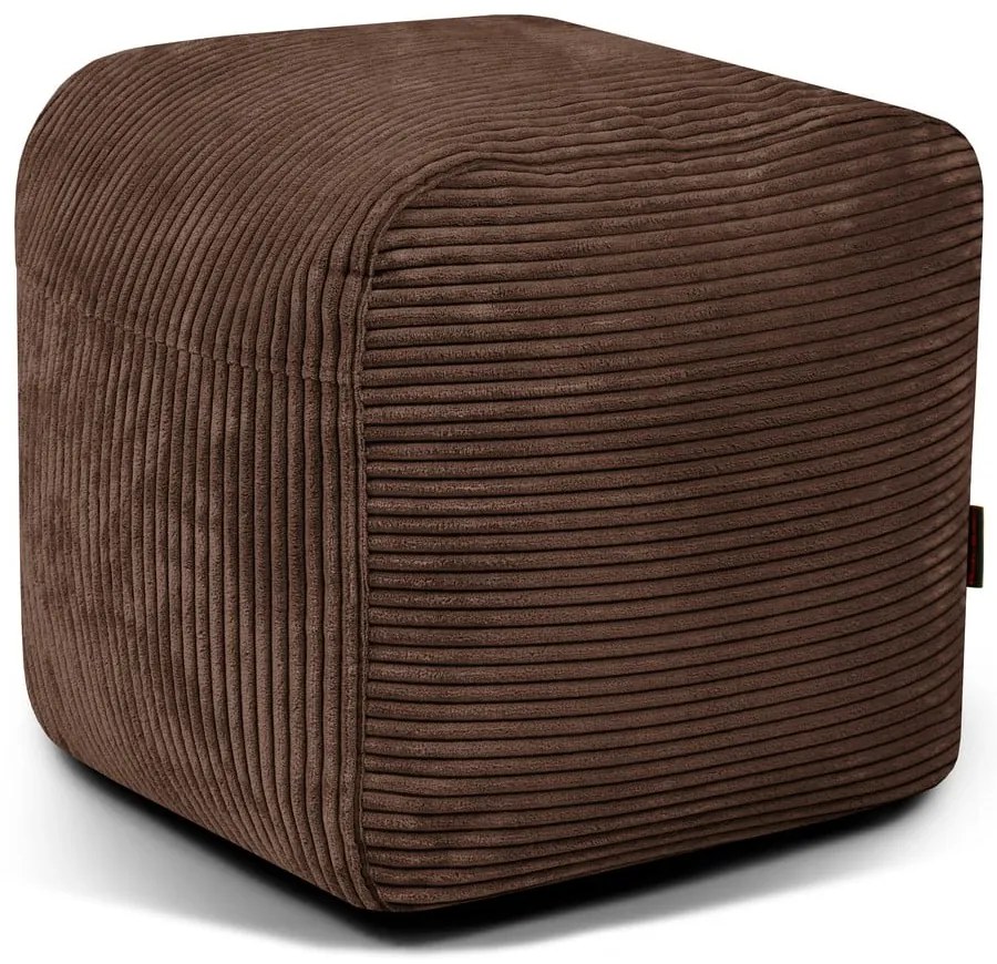 Tmavohnedý menčestrový sedací vak Plus 50 Lounge – SLOWDOWN