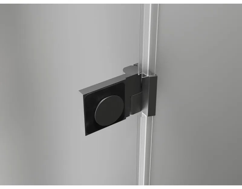 Mexen Lunar-B Duo sklápací sprchový kút 90 x 90 cm, číre sklo, brúsený grafit, 832-090L-090P-66-00