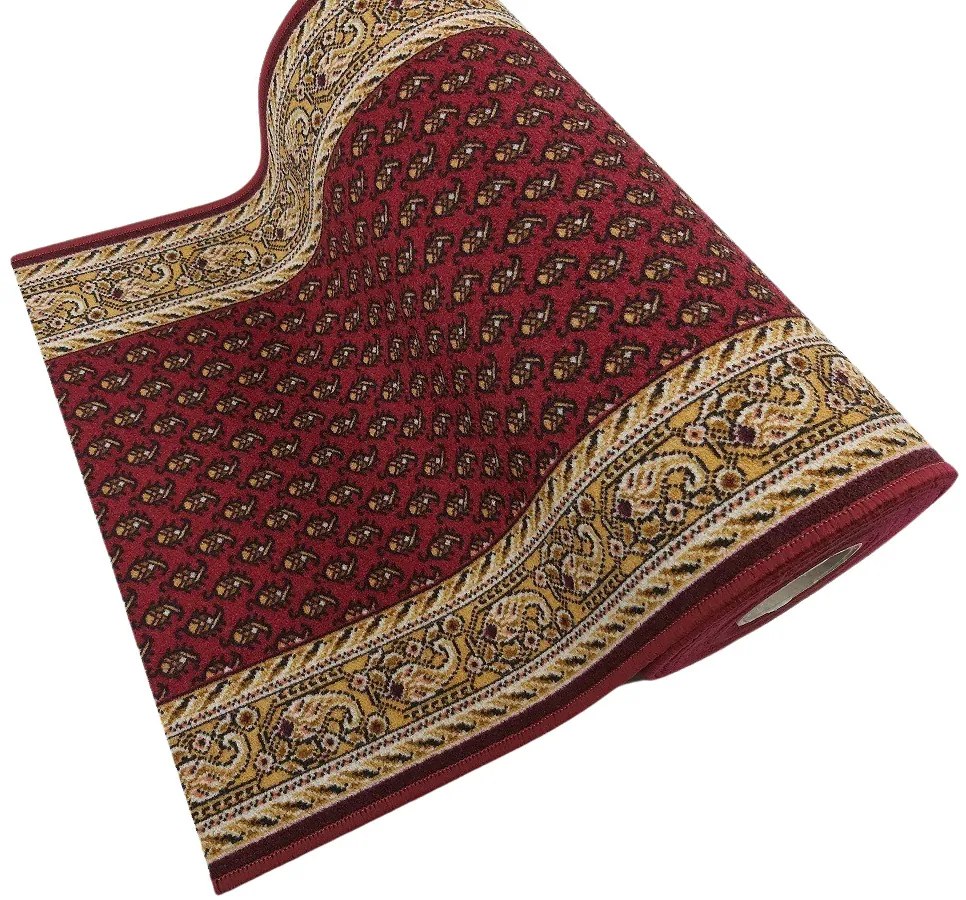 Associated Weavers, Protišmykový behúň na mieru Inca 11, šíre 100 cm, červená, chodba / predsieň