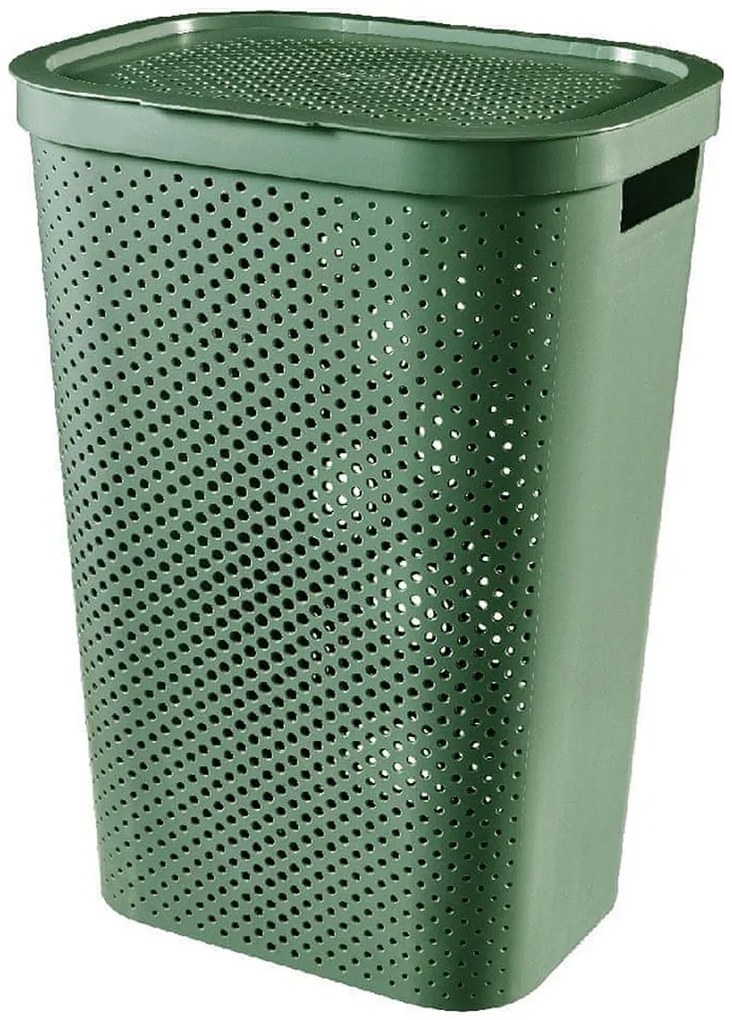 CURVER INFINITY DOTS 59L Kôš na špinavú bielizeň 44 x 35 x 60 cm, zelený 04754-S86