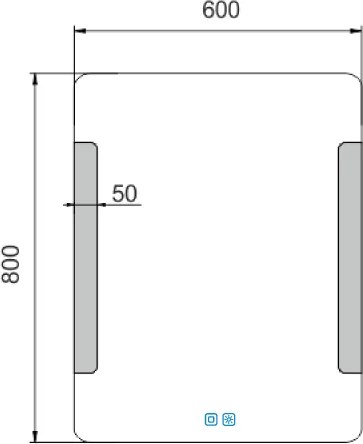 Nimco LED zrkadlo 600x800 s dvoma dotykovými senzormi - ZP 18002VX