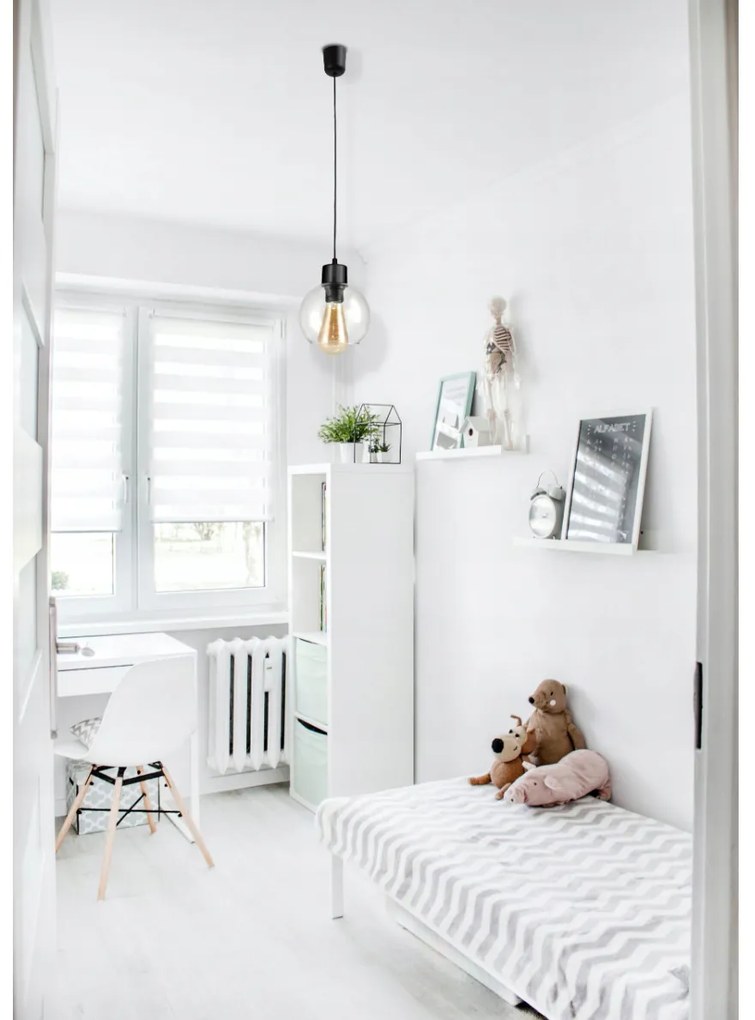 BERGE E27 LED luster závesné svietidlo, sklenená guľa, priehľadné