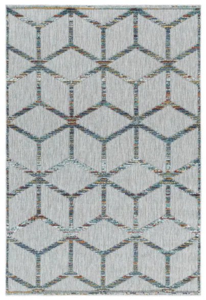 Šnúrkový koberec Bahama 3D romby multicolor