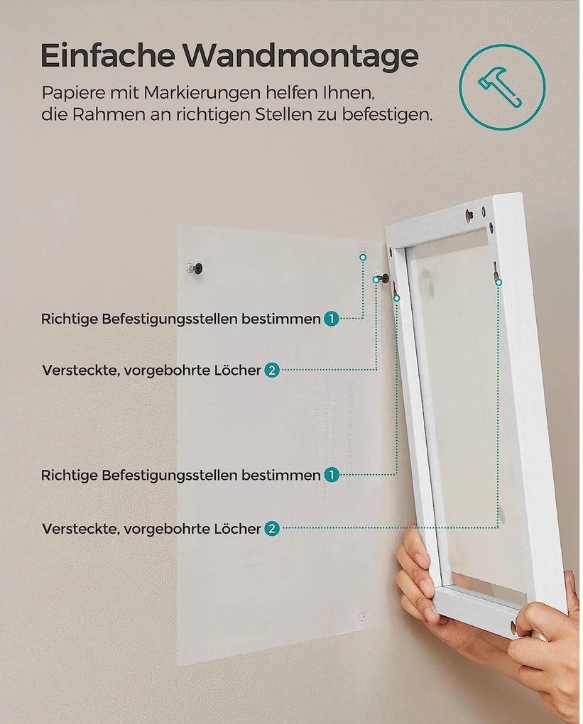 Sada 3 ks plávajúcich fotorámikov, biele