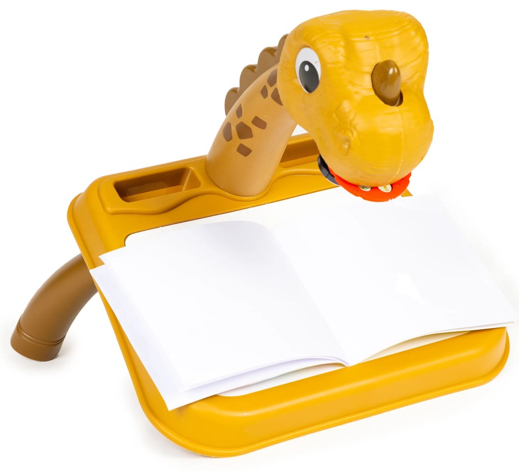 Projektor na kreslenie s dinosaurami, 12 fixiek, 24 vzorov, žltý