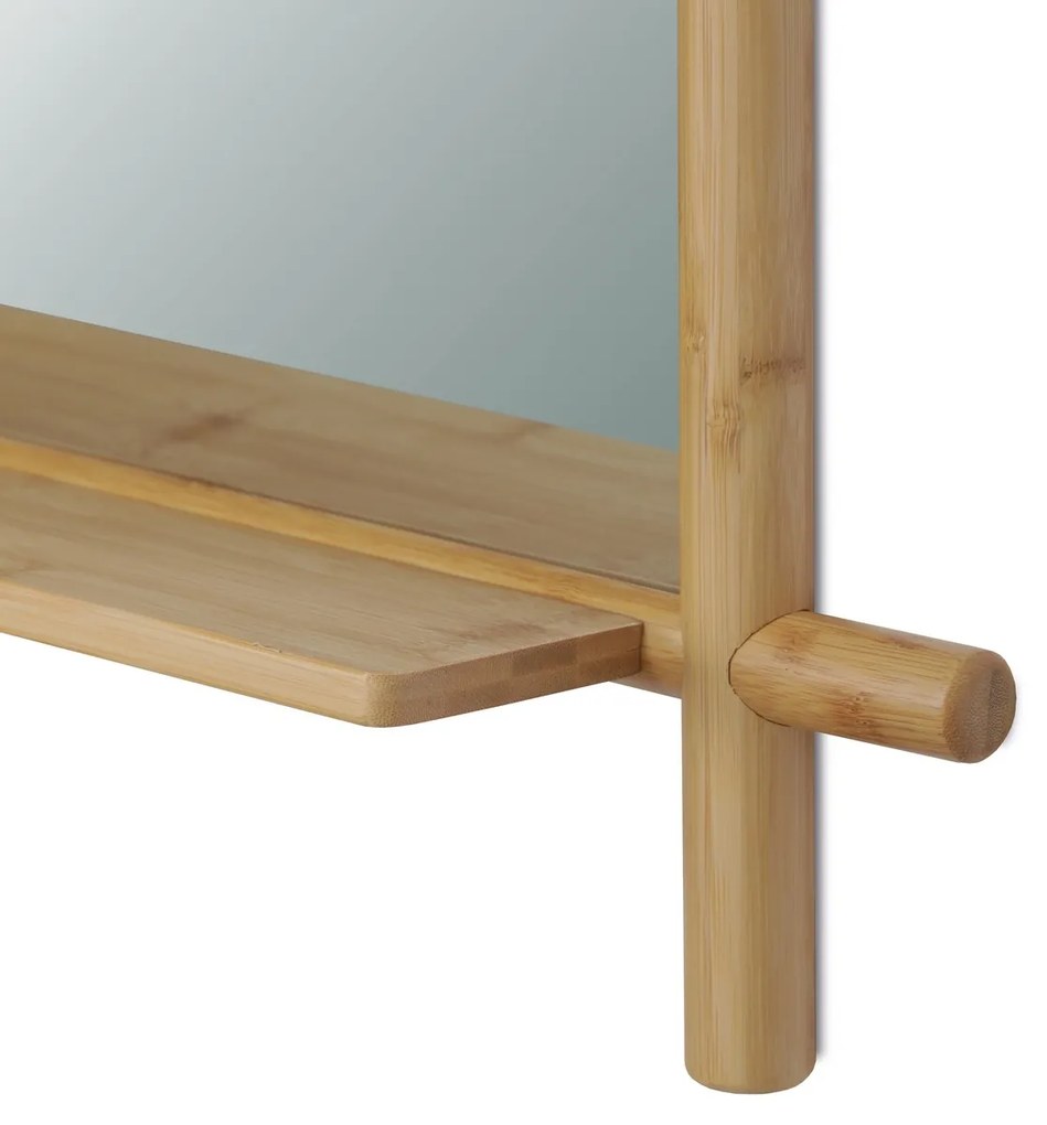 Nástenné zrkadlo B027 NAT, bambus