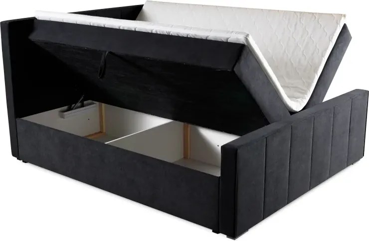 Boxspring posteľ RITA, 200x160, antracitová (pretty 21)