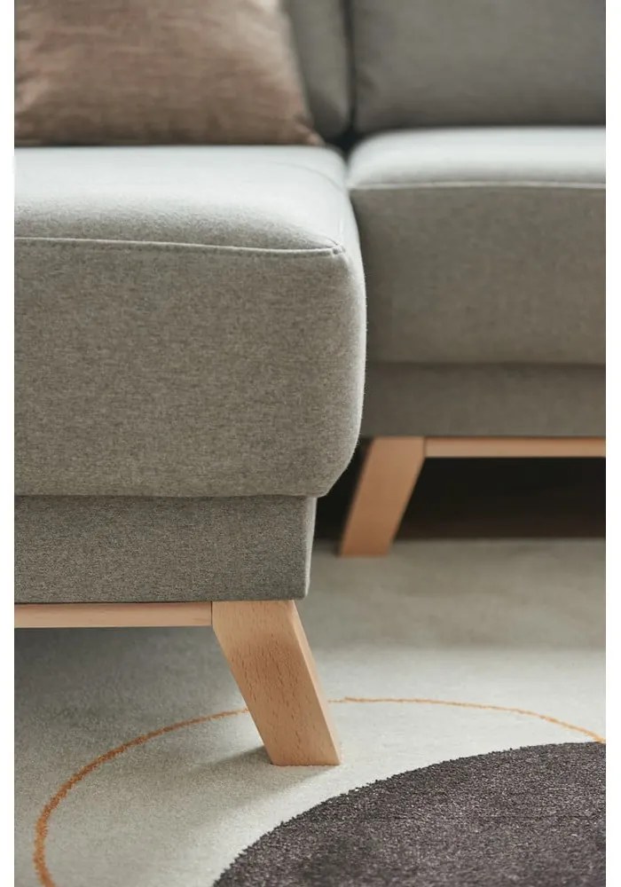 Svetlosivá variabilná rozkladacia rohová pohovka Bonami Selection Pop