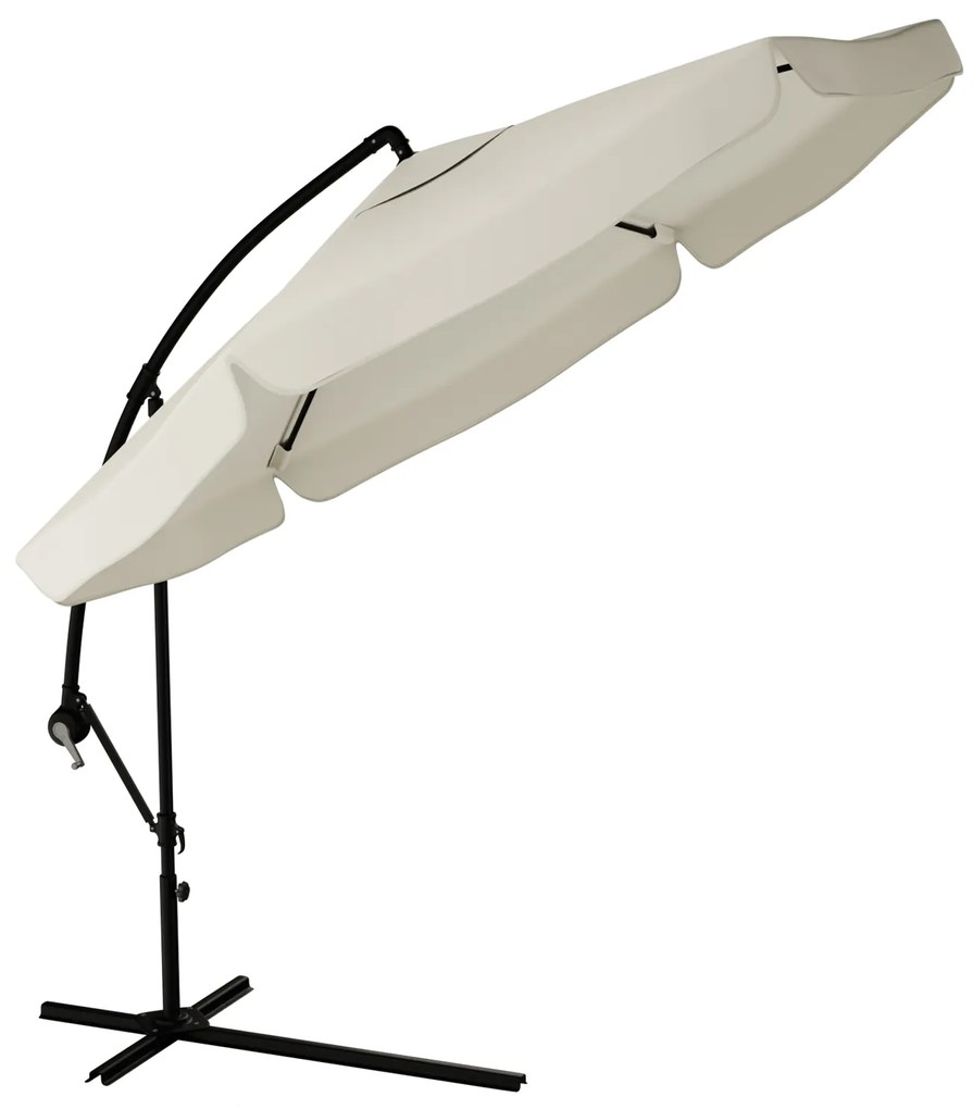 Záhradný skladací slnečník LEVI 300 cm, béžový