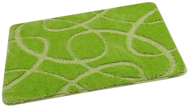 Kúpeľňový koberček Kobe Light Green svetlozelený, línie