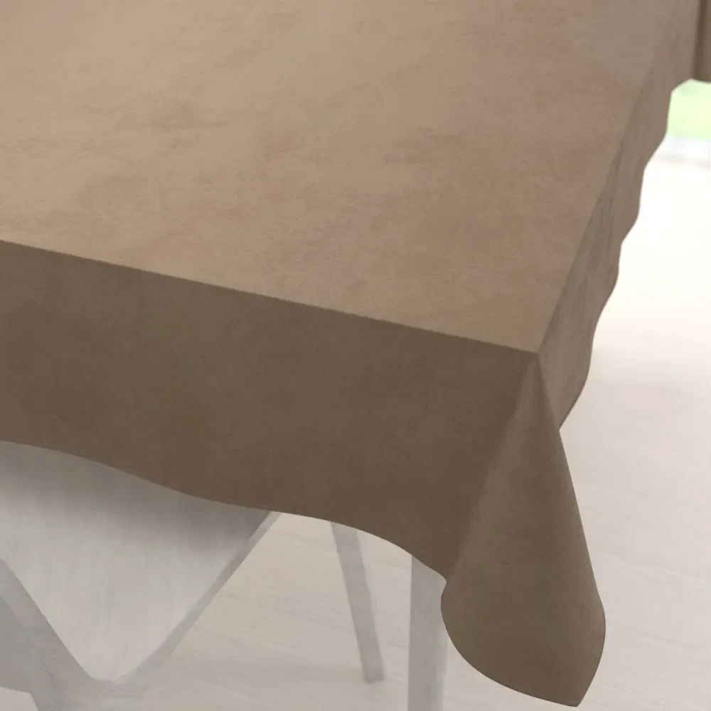Biante Zamatový obdĺžnikový obrus Velvet Premium SVP-034 Kávovo hnedý 140x220 cm