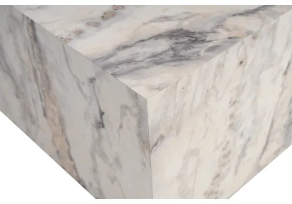 Konferenčný stolík PRIZMA 35x90 cm, mramorový dekor