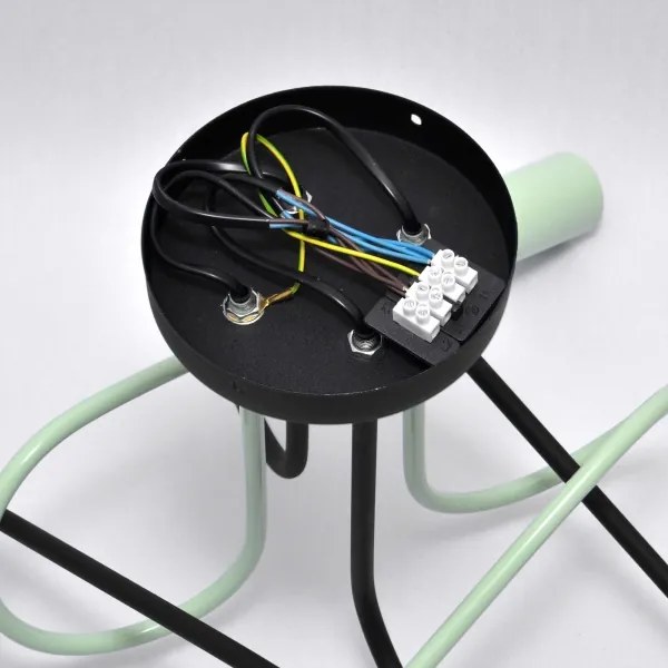 Prisadený luster OXFORD 4xE27/15W/230V čierna/zelená