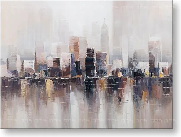 Maľovaný obraz na stenu VEĽKOMESTO 1 dielny YOBCWFCT045 - 120x90 cm