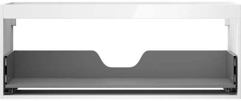 Mexen Box-A, závesná skrinka 120 cm, 1 zásuvka, biela lesklá, 91AX0-1200-470-1-00
