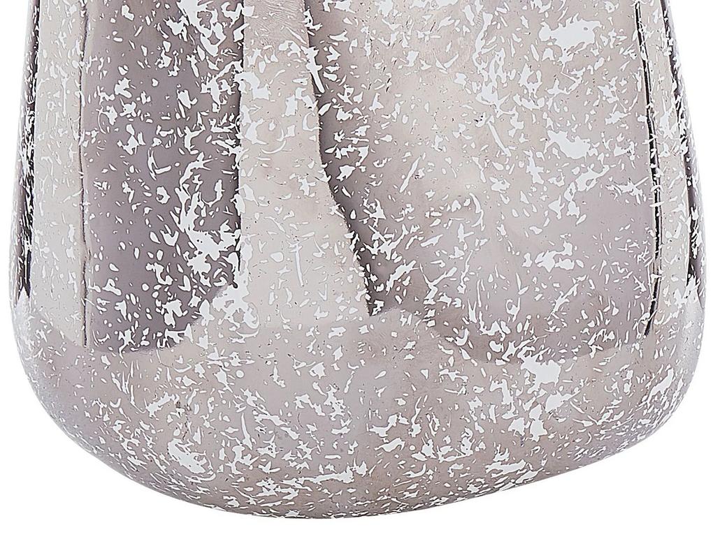Kamenina Dekoratívna váza 20 Strieborná CIRTA Beliani