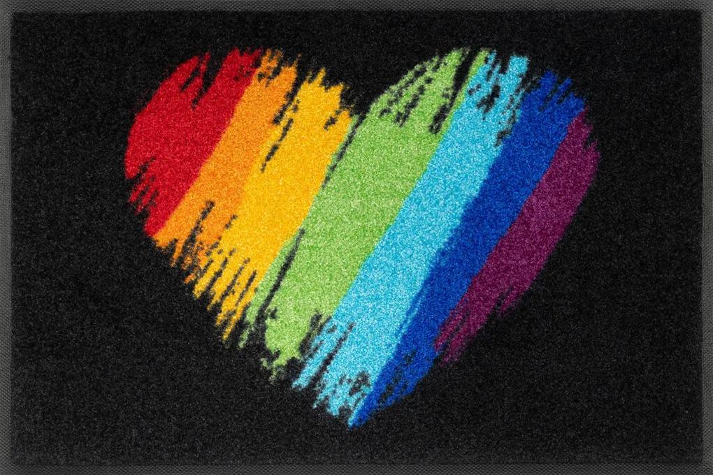 Pride heart- rohožka s dúhovým srdcom 40x60 cm