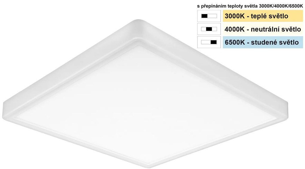 TOP LIGHT Svetlo stropné Revit H30B CCT, Biela